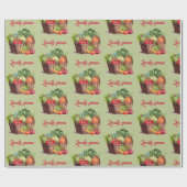 Boerenmarkt lokaal geteeld Baby shower cadeau Cadeaupapier (Vlak)