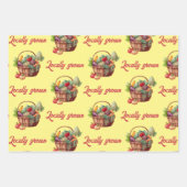 Boerenmarkt lokaal geteeld Baby shower cadeau Inpakpapier Vel (Voorkant 3)