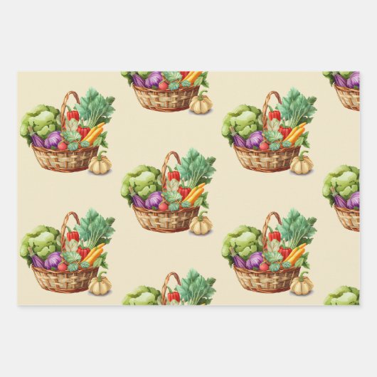 Boerenmarkt lokaal geteeld Baby shower cadeau Inpakpapier Vel (Voorkant 2)