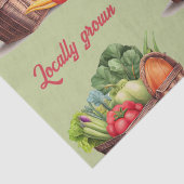 Boerenmarkt lokaal geteeld Baby shower cadeau Tissuepapier (Detail)