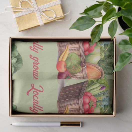 Boerenmarkt lokaal geteeld Baby shower cadeau Tissuepapier (Geschenk)