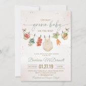 Boerenmarkt Lokaal geteeld baby shower Kaart (Voorkant)