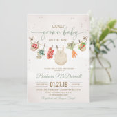 Boerenmarkt Lokaal geteeld baby shower Kaart (Staand voorkant)