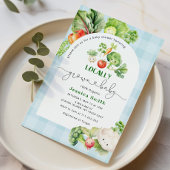 Boerenmarkt Lokaal geteeld baby shower Kaart