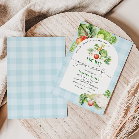 Boerenmarkt Lokaal geteeld baby shower Kaart