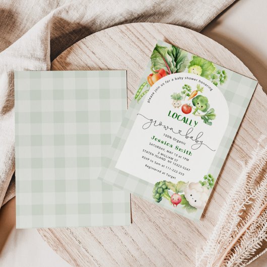 Boerenmarkt Lokaal geteeld baby shower Kaart