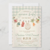 Boerenmarkt Lokaal geteeld baby shower Kaart (Voorkant)