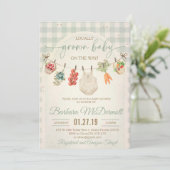 Boerenmarkt Lokaal geteeld baby shower Kaart (Staand voorkant)