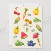 Boerenmarkt lokaal geteeld Baby shower Kaart (Achterkant)