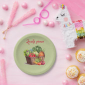 Boerenmarkt lokaal geteeld Baby shower Papieren Bordje (Feest)