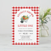 Boerenmarkt Lokale 1e Verjaardagsfeestje Kaart (Staand voorkant)