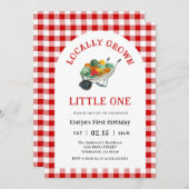 Boerenmarkt Lokale 1e Verjaardagsfeestje Kaart (Voorkant / Achterkant)