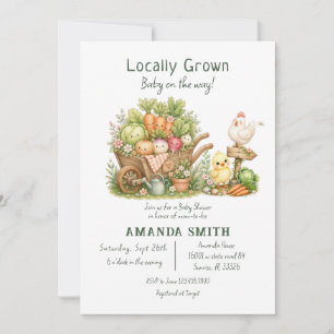 Boerenmarkt Lokale Dieren Baby Shower Kaart