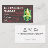 Boerenmarkt | Mais | Hout Visitekaartje (Voorkant / Achterkant)