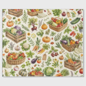 Boerenmarkt Moestuin Inpakpapier (Vlak)