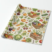 Boerenmarkt Moestuin Inpakpapier (Uitgerold)