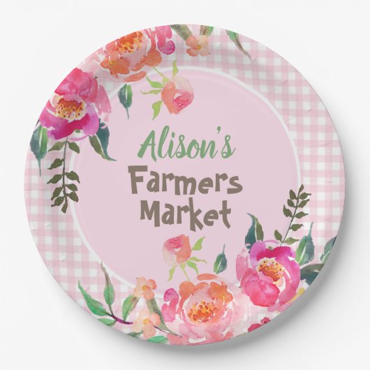 boerenmarkt papieren bordje (Voorkant)