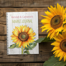 Boerenmarkt Persoonlijke Zonnebloem Notitieboek