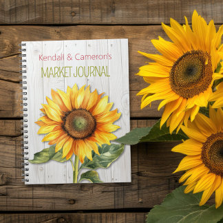 Boerenmarkt Persoonlijke Zonnebloem Notitieboek