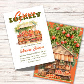 Boerenmarkt perzik lokaal geteeld Baby shower Kaart