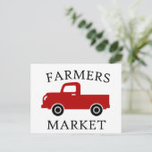 Boerenmarkt, Red Truck Briefkaart (Staand voorkant)