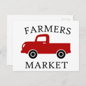 Boerenmarkt, Red Truck Briefkaart (Voorkant / Achterkant)