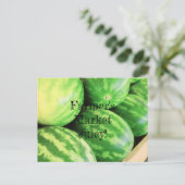 Boerenmarkt sappige watermeloenen briefkaart (Staand voorkant)