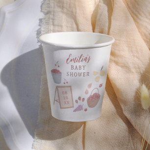 Boerenmarkt Schattige Geslacht Neutrale Baby Showe Papieren Bekers