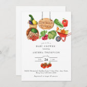 Boerenmarkt | Tuin Baby shower Kaart (Voorkant / Achterkant)