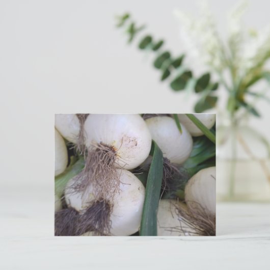 Boerenmarkt uien briefkaart (Staand voorkant)