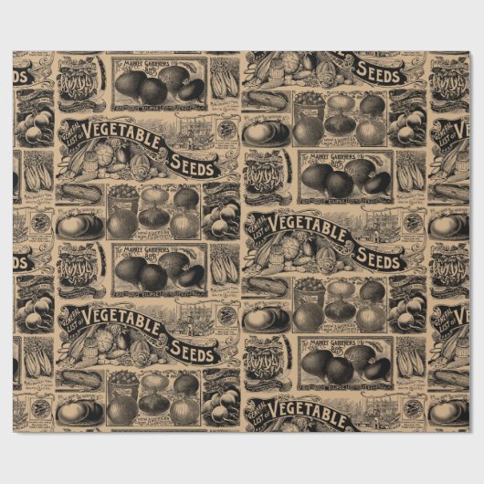  boerenmarkt Vegetable Garden Pattern Cadeaupapier (Vlak)