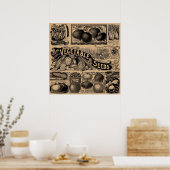 boerenmarkt Vegetable Garden Poster (Keuken)