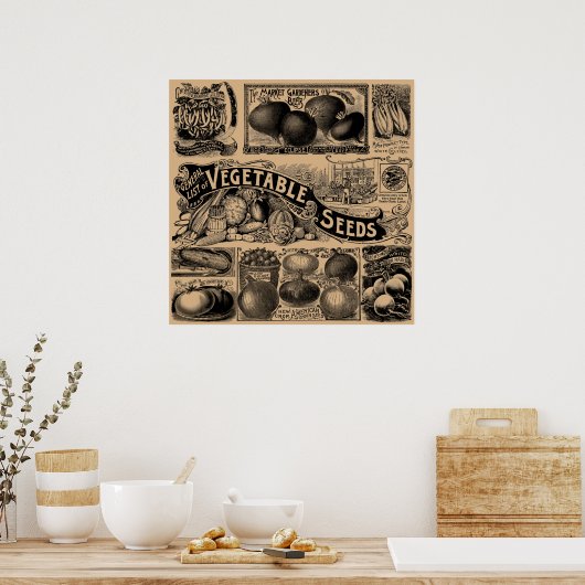  boerenmarkt Vegetable Garden Poster (Keuken)