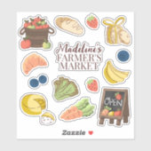 Boerenmarkt verjaardag kinder partij gunst sticker (Vel)