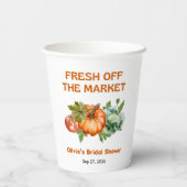 Boerenmarkt Vers Van De Markt Bruidsmeisjesborrel  Papieren Bekers (Achterkant)