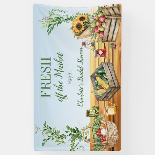 Boerenmarkt, Vers van de Markt Bruidsmeisjesfeest Spandoek (Verticaal)