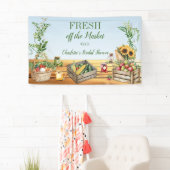 Boerenmarkt, Vers van de Markt Bruiloft Feest Spandoek (Insitu)