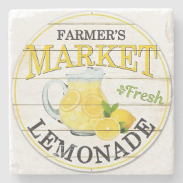 Boerenmarkt verse limonade stenen onderzetter