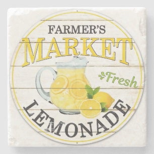 Boerenmarkt verse limonade stenen onderzetter