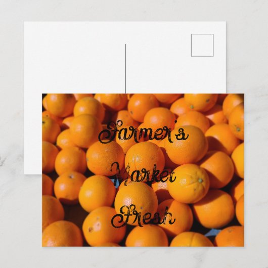 Boerenmarkt Verse Sinaasappels Briefkaart (Voorkant / Achterkant)