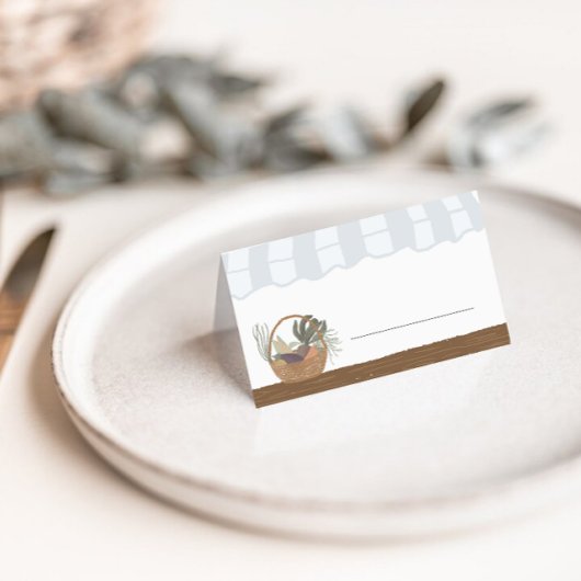 boerenmarkt vult plaatskaart in plaatskaartje