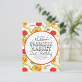 Boerenmarkt Wortels Groenten Patroon   Briefkaart (Staand voorkant)