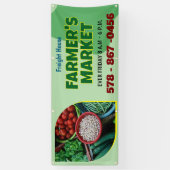 Boerenmarkten op maat outdoor banner (Verticaal)