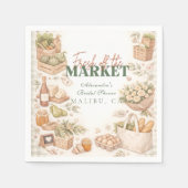 Boerenmarktkalheid Verse Markt Bruidsdiner Servet (Voorkant)