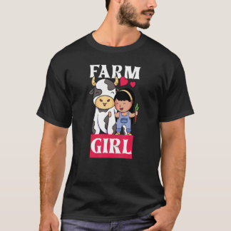 Boerenmeisje Boerenmeisje Boerin Schattig Meisje M T-shirt