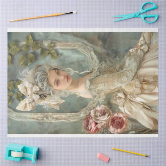  boerenmeisje, Mary Antoinette tijdperk Tissuepapier (Craft)