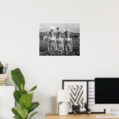 Boerenmeisjes, 1939. Oude foto Poster (Thuiskantoor)