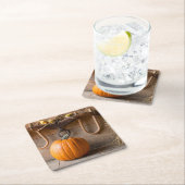 Boerenmuseum. Pompoen in schuur met hooivaal Kartonnen Onderzetters (Insitu)