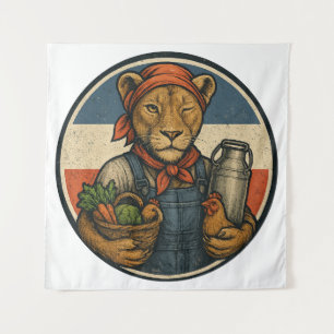 Boerenprotest – Boerin met Trots en Kracht Wandkleed