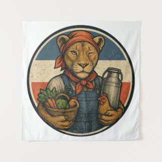 Boerenprotest – Boerin met Trots en Kracht Wandkleed